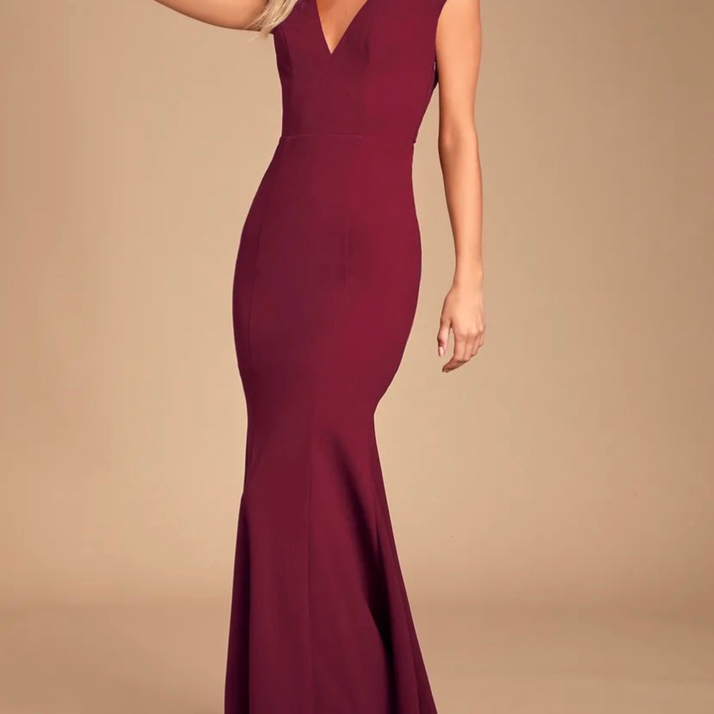 Burgundy Bow Back Maxi Dress